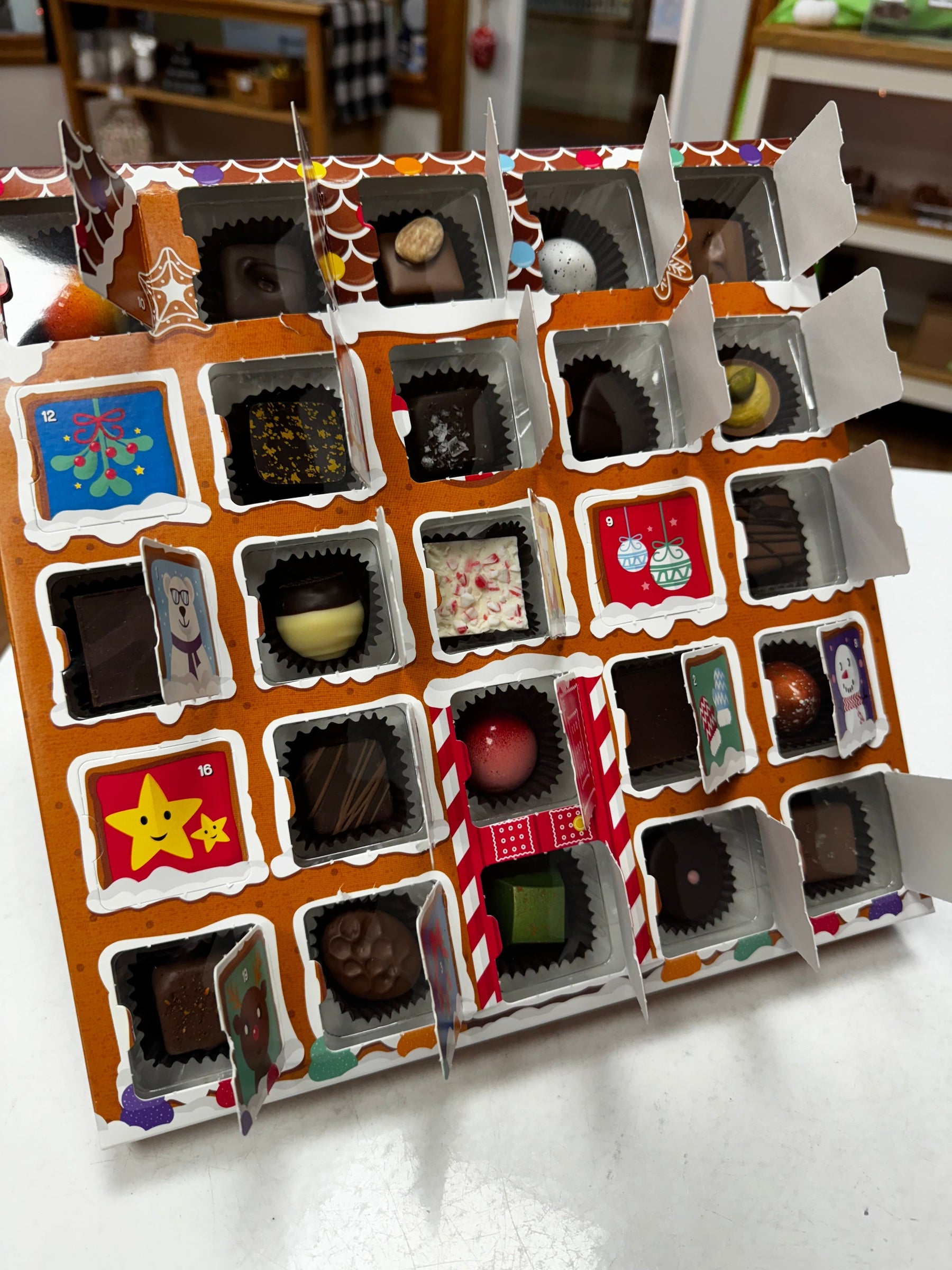 Advent Calendar filled with truffles and caramels.