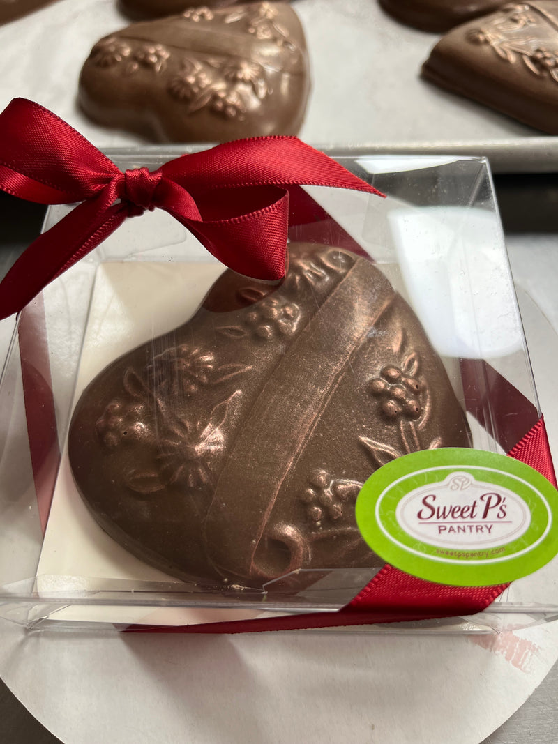 Large Chocolate Heart filled with Peanut Butter