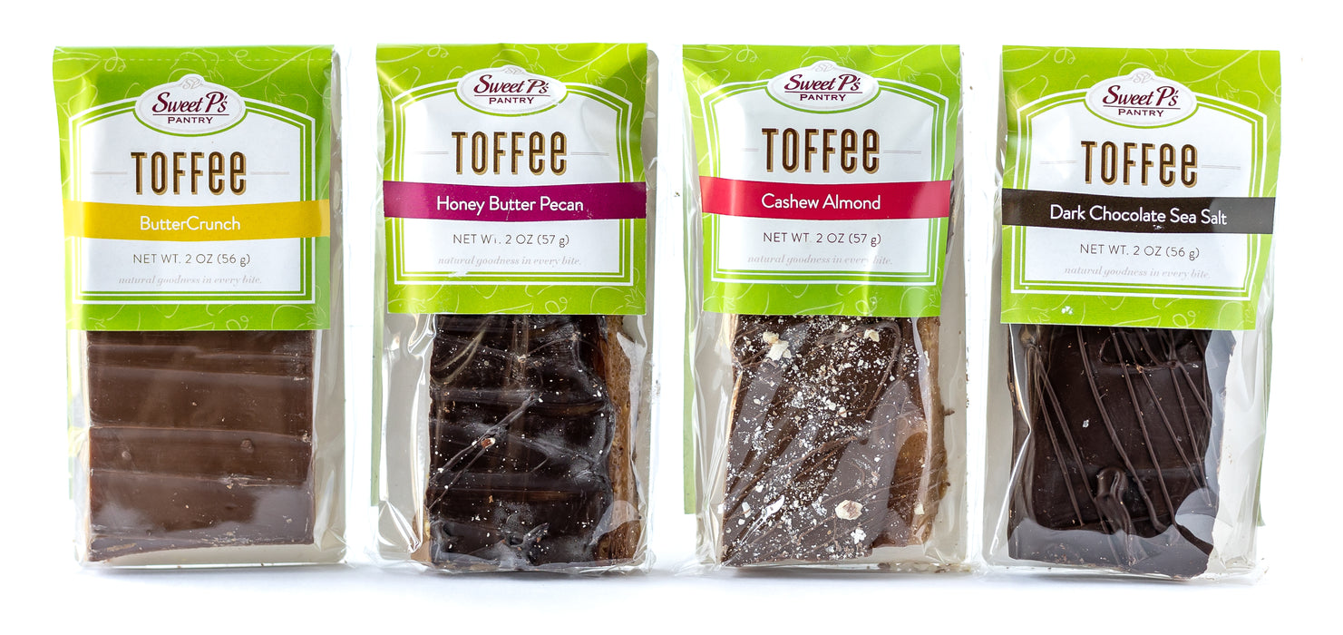 Toffee Bar Variety Pack_Butter Crunch, Cashew Almond, Dark Sea Salt, Honey Butter Pecan