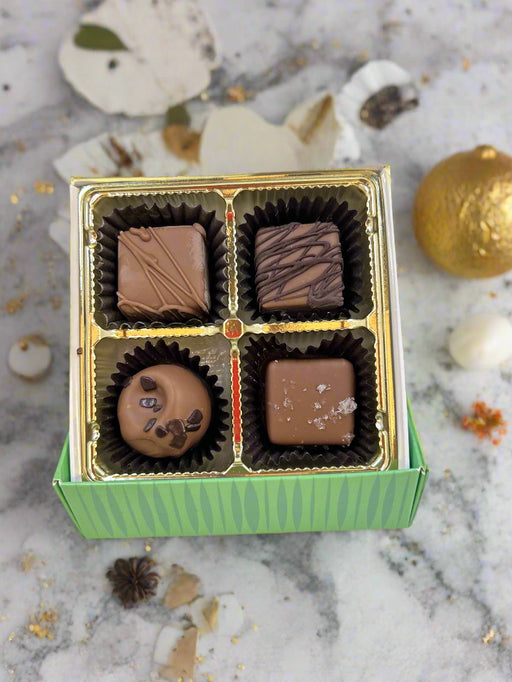 Contains Mandarin Orange, Irish Whiskey, Mint Meltaway and Sea Salt Caramel