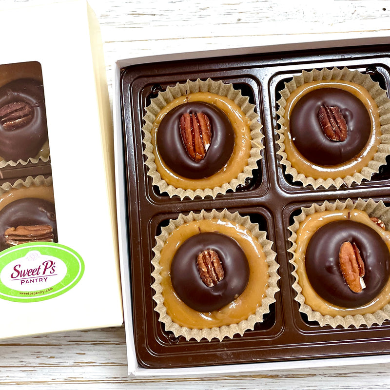 Tortoises | Chocolate Caramel Pecan Clusters