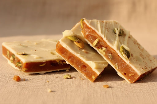 Pieces of Pumpkin Seed Toffee